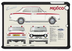 Ford Escort MkI Mexico 1970-74 (Red) Small Tablet Covers